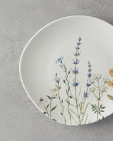 Premium 24 Piece Porcelain Dinnerware Set 6 Person Blue Yellow