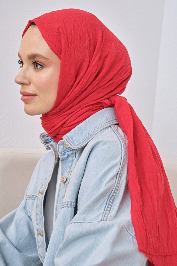 Bamboo Crinkle Cotton Shawl - Lightweight & Versatile - TryAladdin