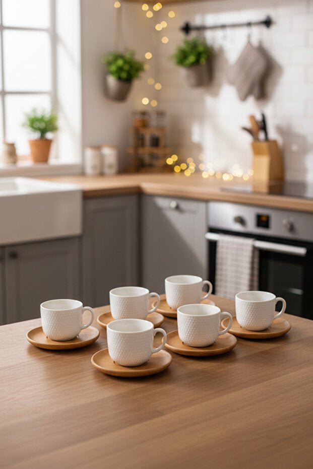 Bambum Marla Professional Turkish Coffee Serving Set - 6 Person - TryAladdin