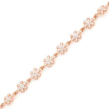 Sterling Silver Snowflake Bracelet - Sparkling Zircon Design