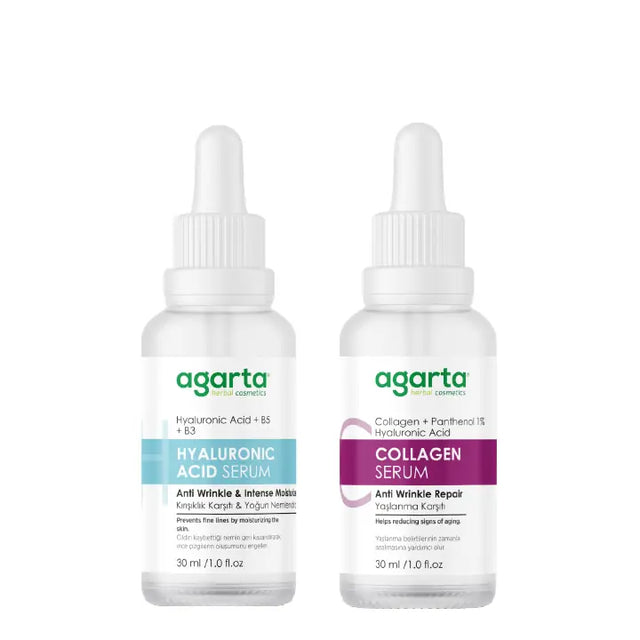 Hydrating & Firming Serum Set - Hyaluronic Acid & Collagen Anti-Aging Formula