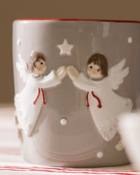 Dolomite Mug - Whimsical Twin Angels Design for Vibrant Sips
