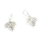 925 Sterling Silver Earrings - Plane Leaf Filigree Design