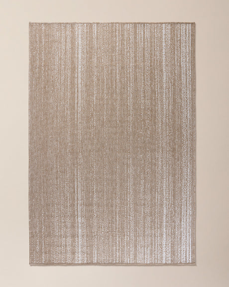 Premium Beige Ecru Polypropylene Flatweave Area Rug