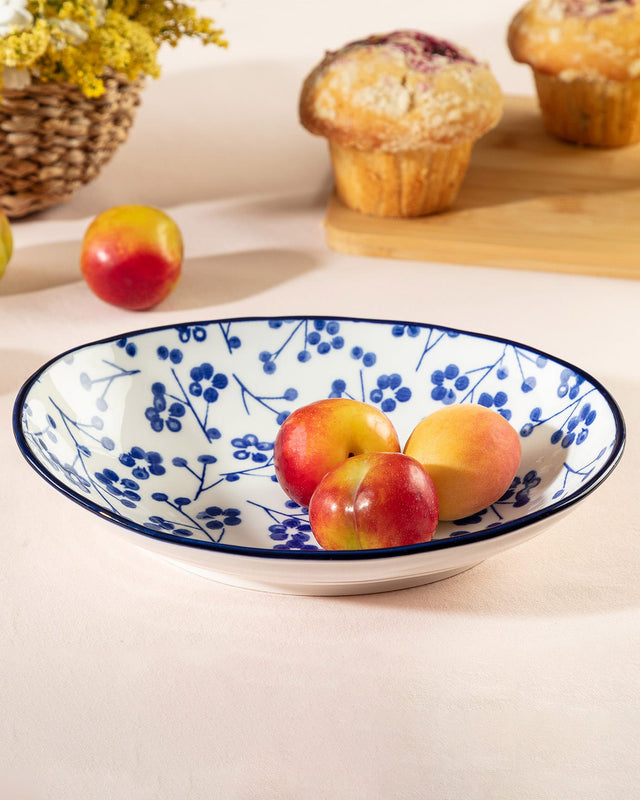 Blue Oval New Bone China Accent Plate