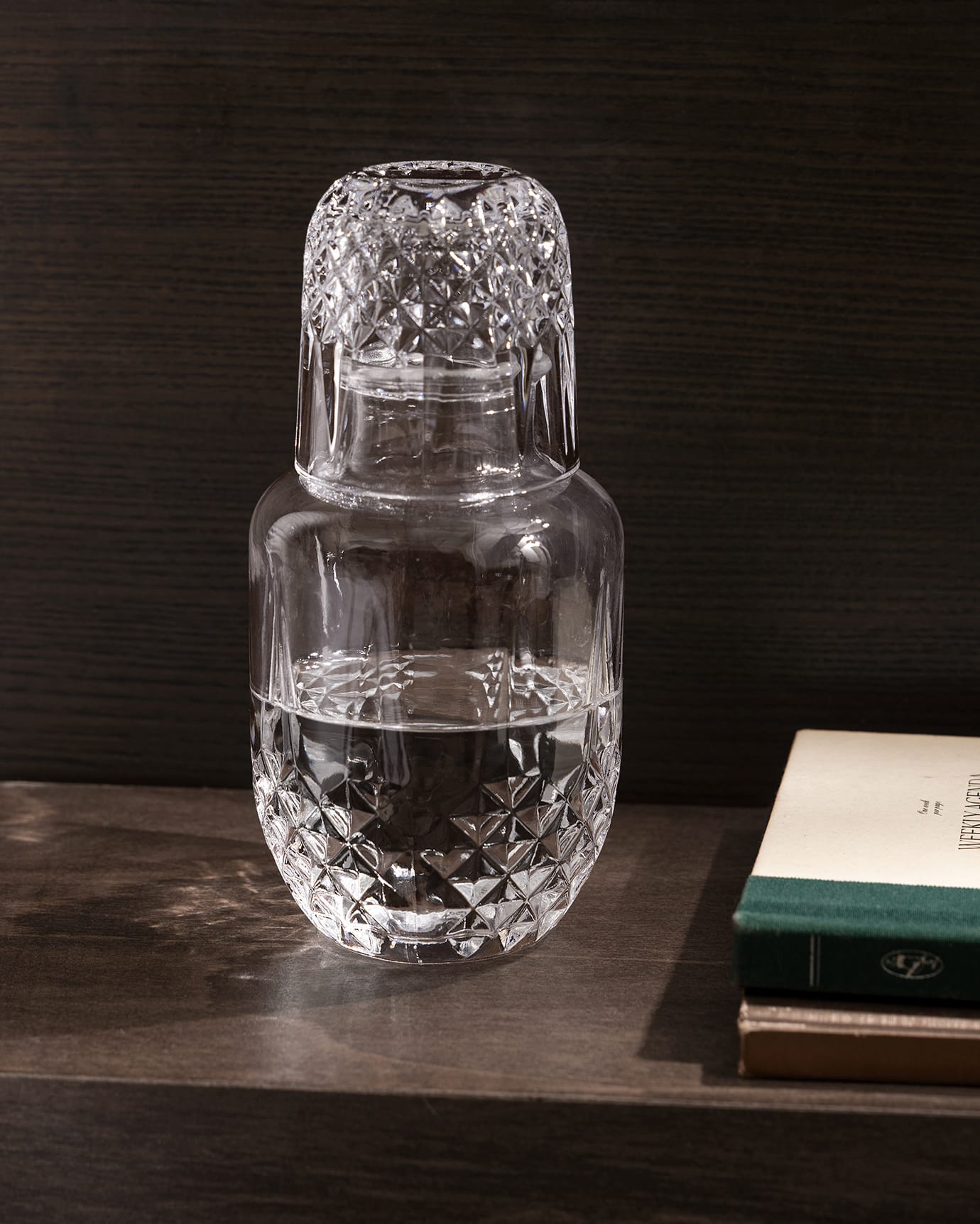 High-Quality Clear Glass Bedside Carafe - Elegant Audrey Design