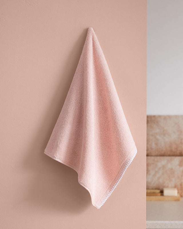 Premium 100% Cotton Face Towel with Delicate Crochet Trim