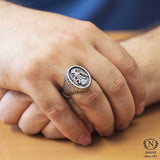 Professional Sterling Silver Double-Headed Anatolian Eagle Men's Ring