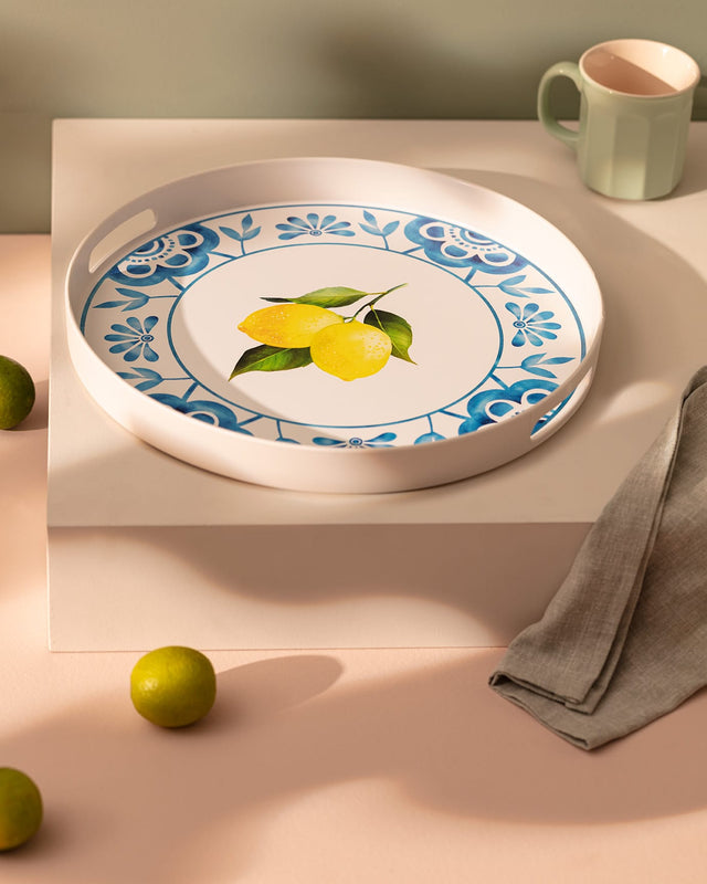 Plastic Serving Tray - Lemoncha Vibrant Design