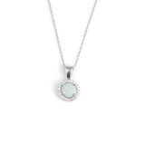 Premium 925 Sterling Silver White Opal Antourage Necklace