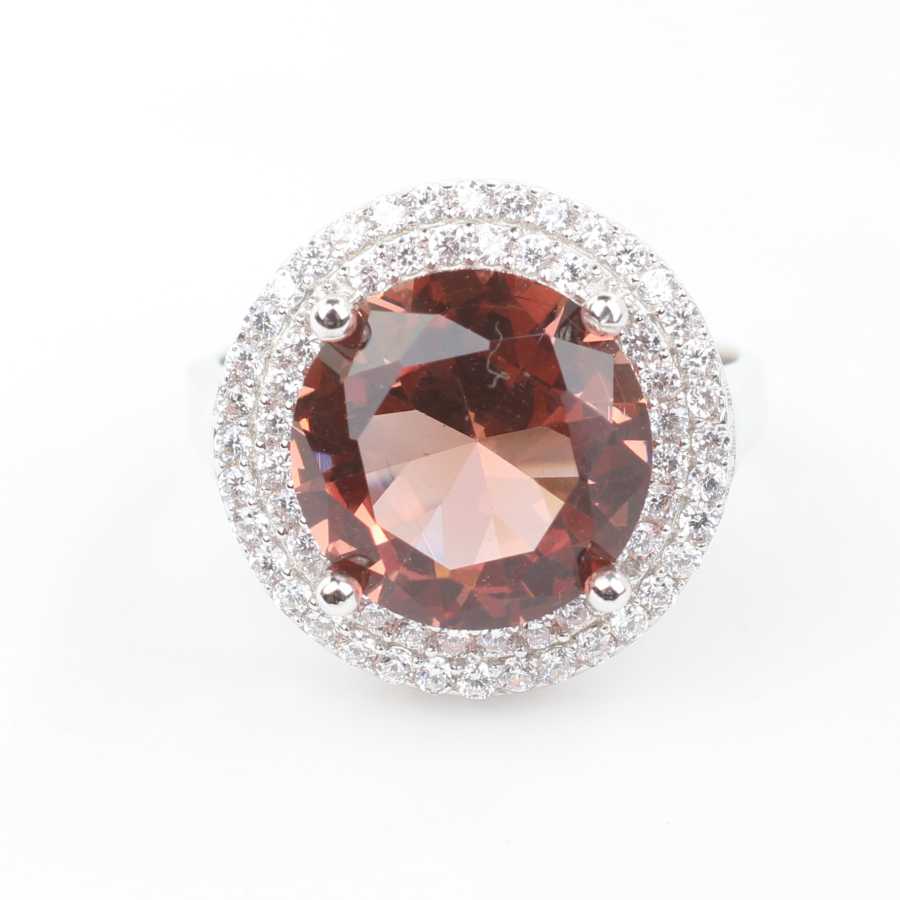 925 Sterling Silver Zultanite & Zircon Halo Ring