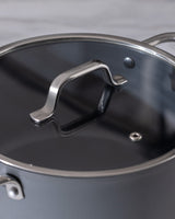 Professional Titanium Nonstick Deep Cooking Pot, 22 cm, Anthracite