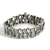 Exquisite Sterling Silver Swan Filigree Bracelet
