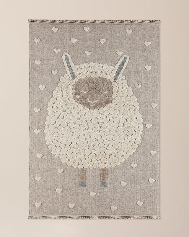 Plush Faux Sheepskin Area Rug - Soft Mouton Style Floor Carpet