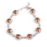 Premium Sterling Silver Zultanite Halo Bracelet