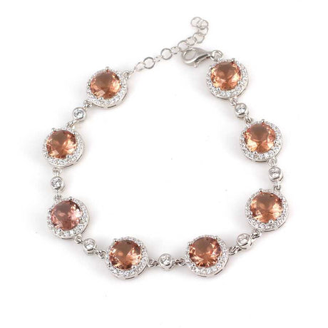 Premium Sterling Silver Zultanite Halo Bracelet