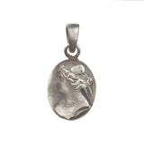 Premium Sterling Silver Women's Figure Medallion Pendant