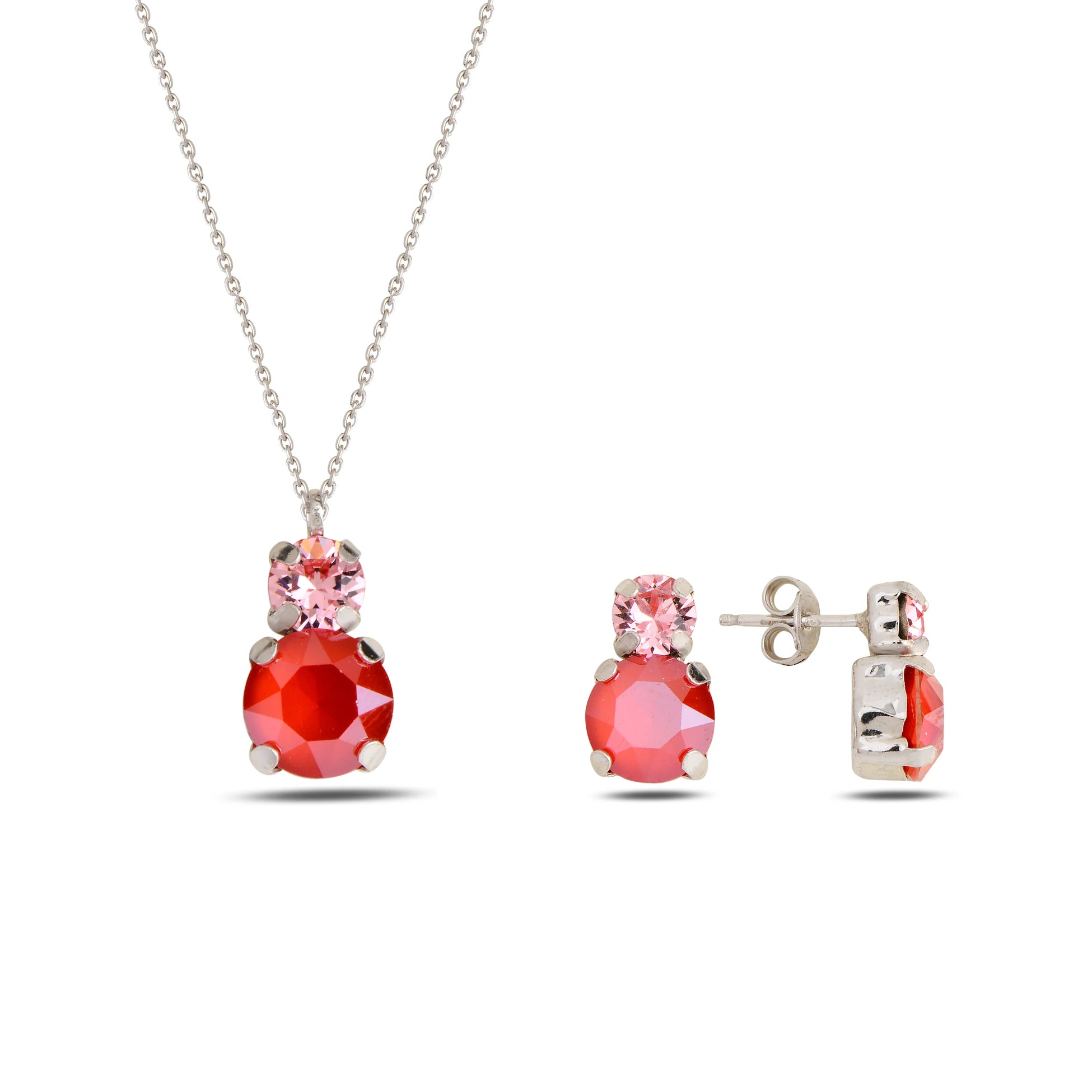 Ensemble de bijoux en argent sterling avec cristaux Swarovski - Élégance sans effort