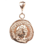 Premium 925 Sterling Silver Ancient Roman Caesar Medallion Pendant