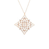 Sterling Silver Cubic Zirconia Pave Star Pendant Necklace