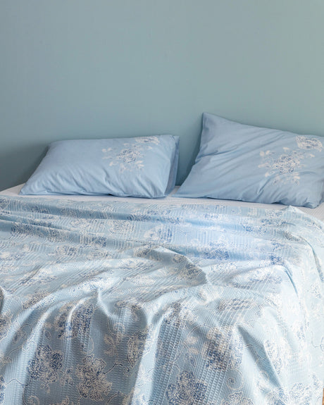 Full Double Size Printed Cotton Ecocell Blend Lightweight Bedding Set