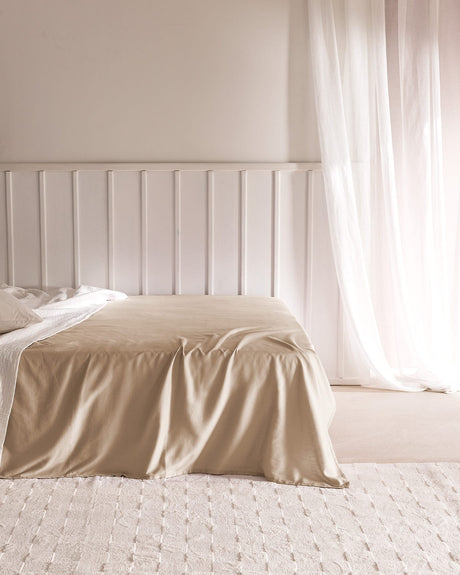 King Size 100% Cotton Satin Weave Flat Sheet