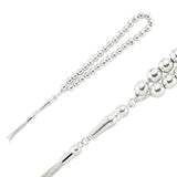 Sterling Silver Tesbih - Polished Round Prayer Beads