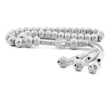 Sterling Silver Tesbih - Handwoven Kazaziye Prayer Beads