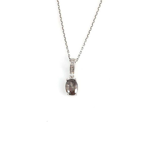 Premium 925 Sterling Silver Oval Mystic Topaz Necklace