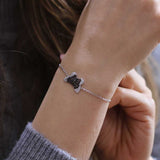 Dainty 925 Sterling Silver Butterfly Bracelet with Zircon Stones