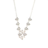 925 Sterling Silver Butterfly Necklace - Black Zircon Stones