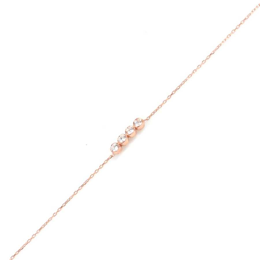 Premium 925 Sterling Silver Zircon 4 Row Waterfall Bracelet