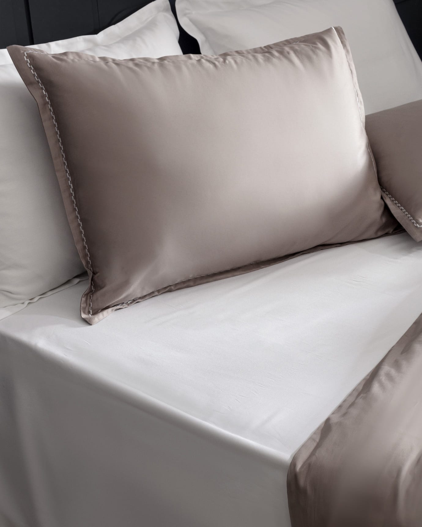 100% Cotton Sateen King Size Duvet Cover Set - Embroidered Design