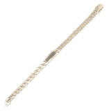 925 Sterling Silver Black Zircon Gourmet Link Bracelet - Matte Finish