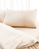 Twin Size Striped Duvet Cover Set - Modern Bedding Collection
