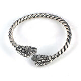 925 Sterling Silver Men's Twisted Lion Head Bracelet