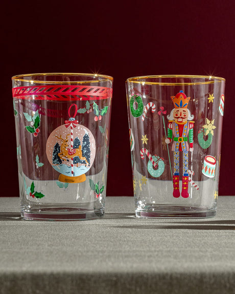 Clear Glass 4-Piece Beverage Set - Luminous Everyday Elegance