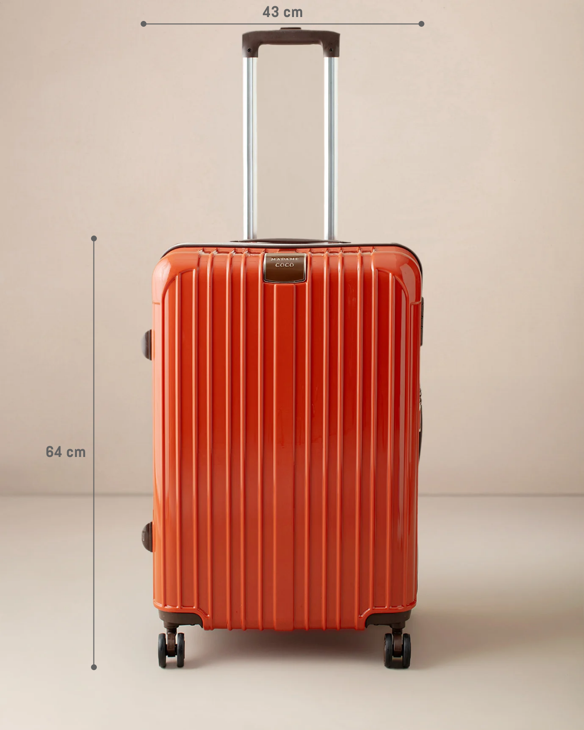 Medium Terracotta Hardshell Travel Suitcase