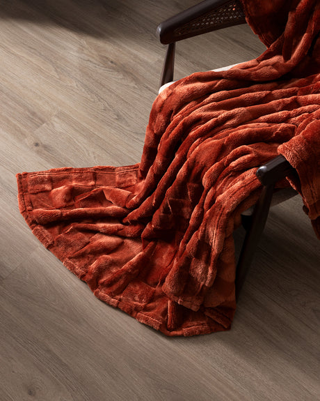 Ultra-Soft Welsoft Polyester TV Blanket - Terra Cotta Cozy