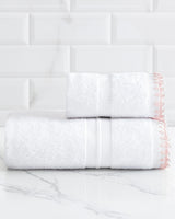 100% Cotton Face Towel - Handcrafted Crocheted Edge