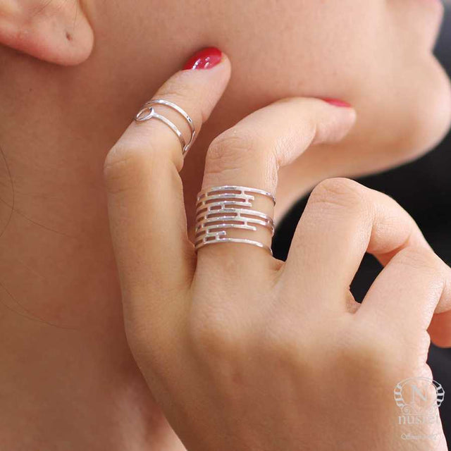 925 Sterling Silver Labyrinth Ring - Adjustable Fit