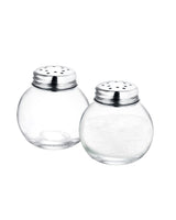 Senna Clear Glass 2-Piece Salt & Spice Shaker Set - Modern Minimalist