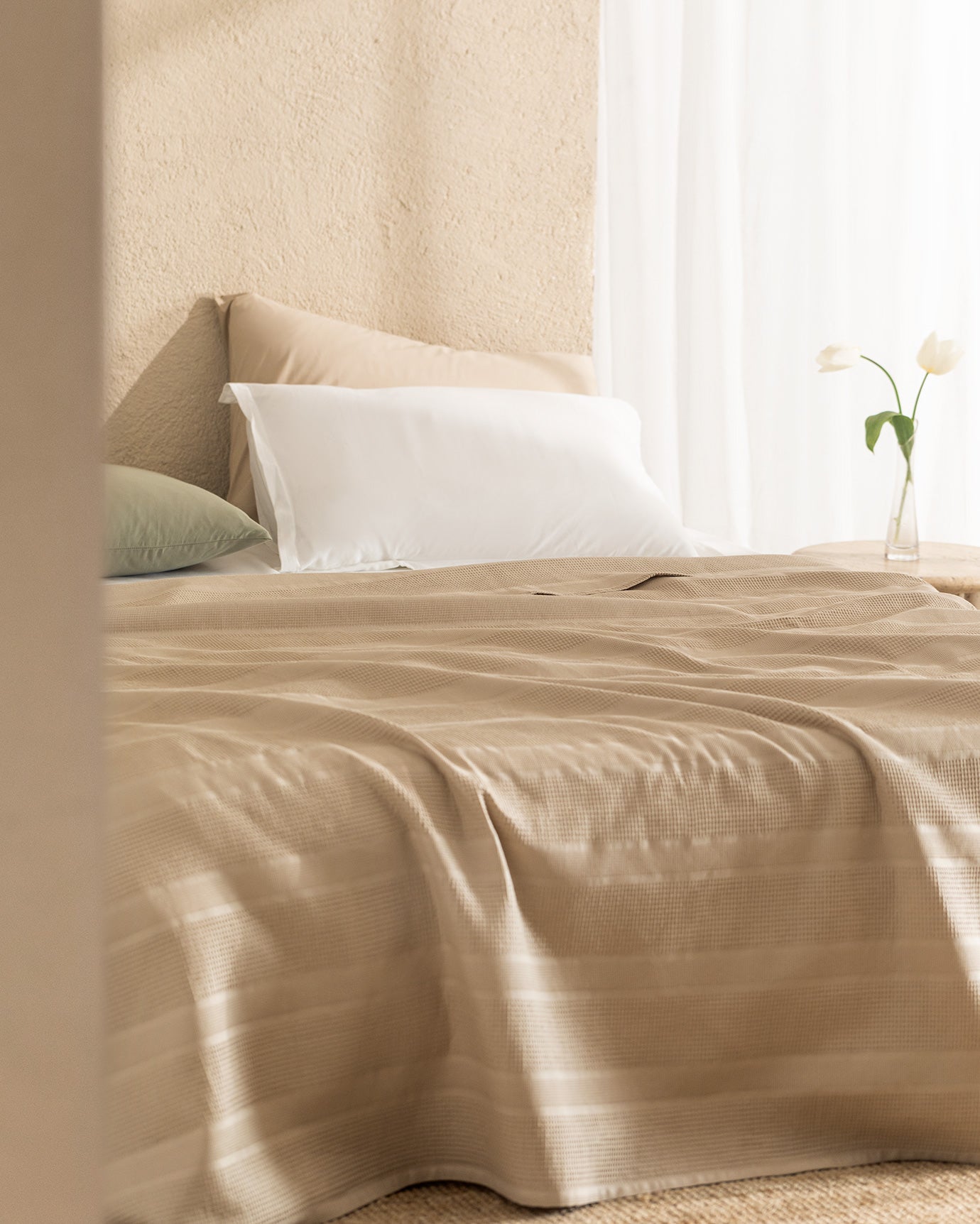 Ecocell Double Size Lightweight Bedspread Blanket - Soft & Breathable