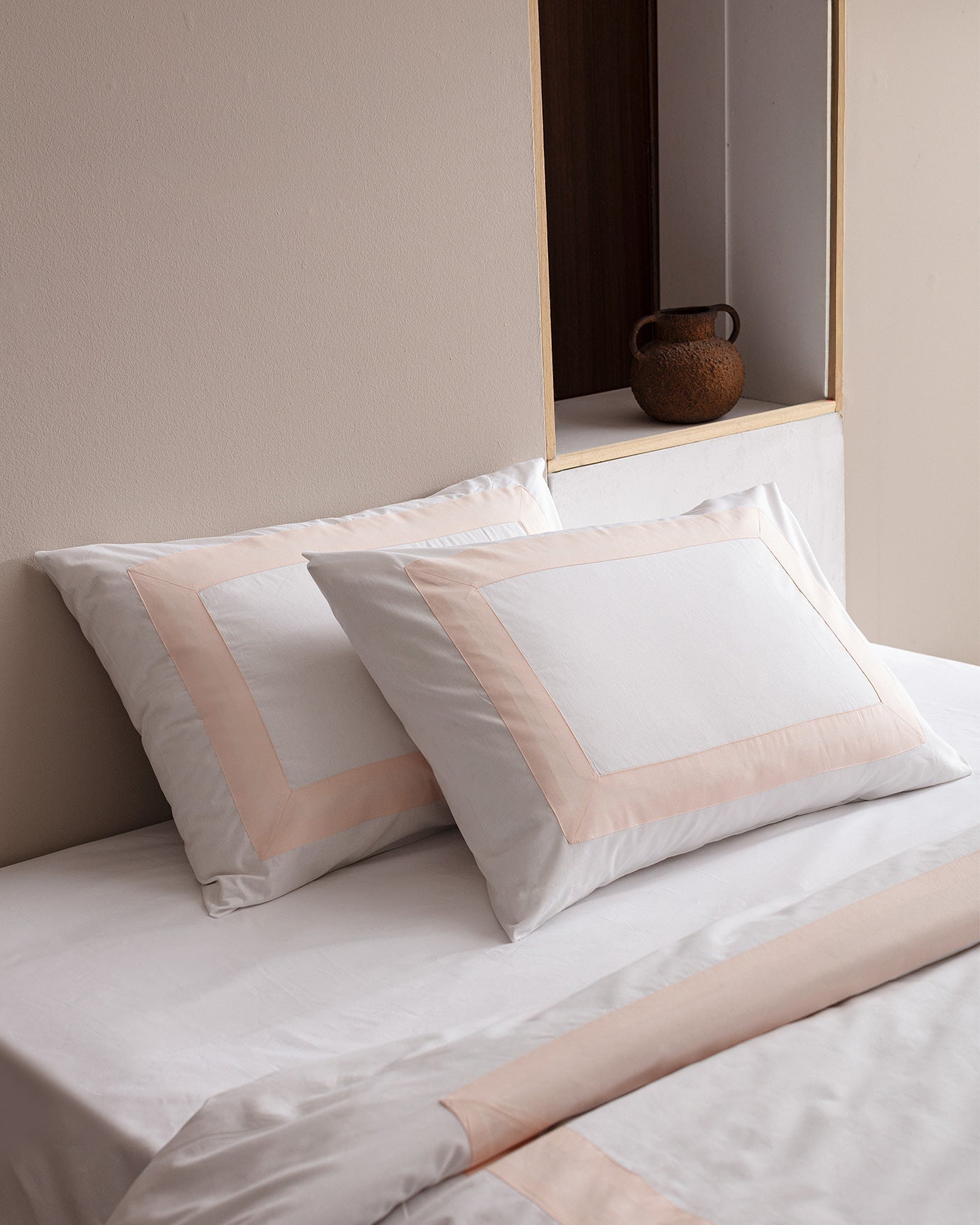 100% Cotton King Size Duvet Cover Set - Soft Two-Tone Comfort