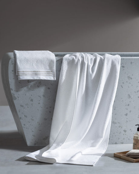 Luxury 100% Cotton Towel Set - Soft & Absorbent Bath Towels - White