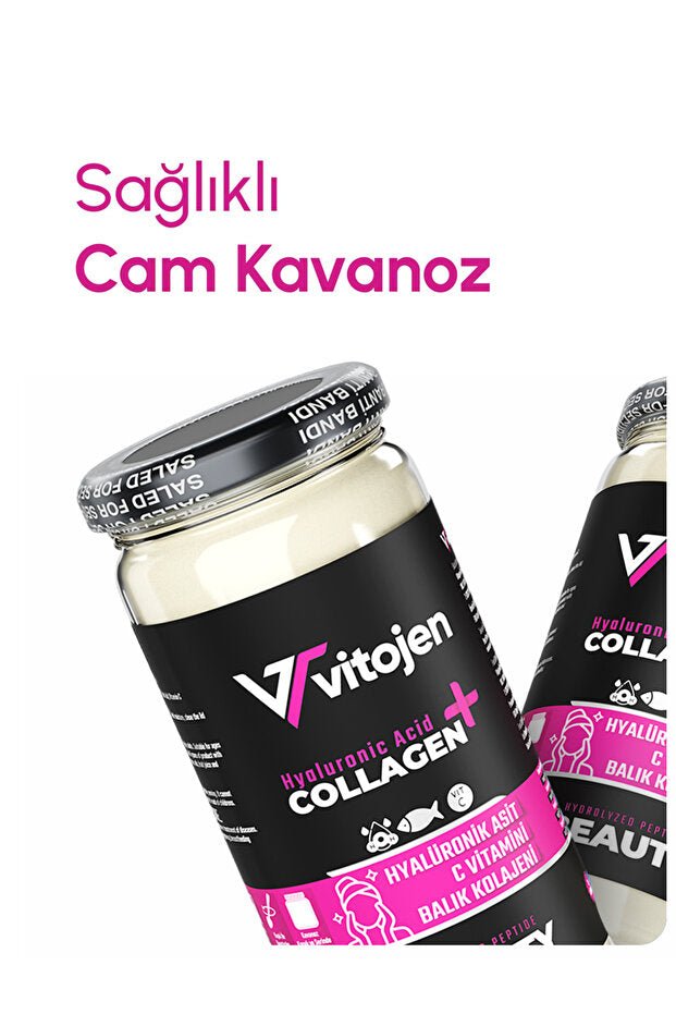 Beauty Collagen Powder - Hyaluronic Acid & Vitamin C - 180g Glass Jar - TryAladdin