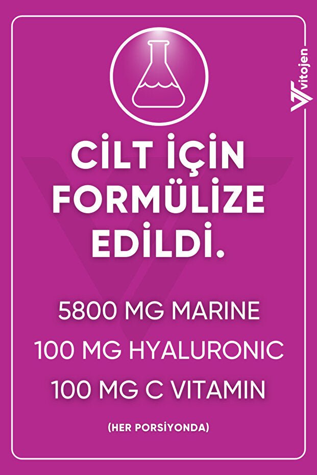 Beauty Collagen Powder - Hyaluronic Acid & Vitamin C - 180g Glass Jar - TryAladdin