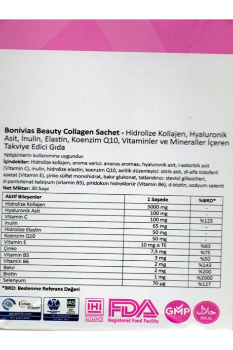 Beauty Collagen Sachets g Hydrolyzed, 30 Count, Pineapple - TryAladdin