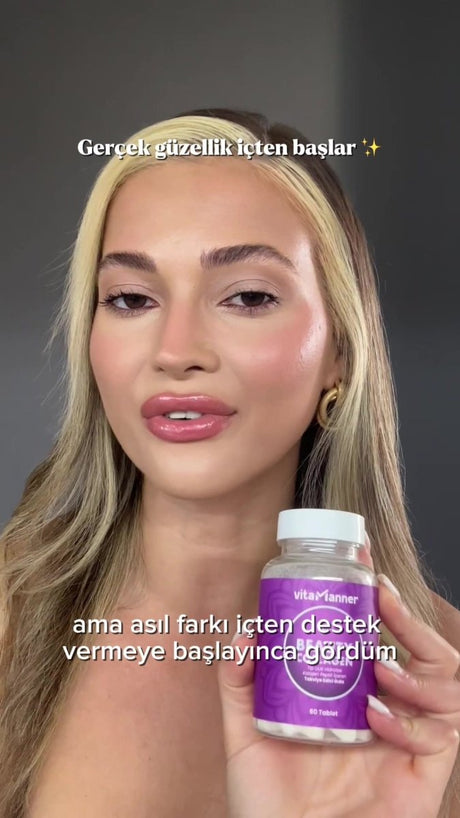 Beauty Collagen - Type 1, 2, 3, Vitamin C, Biotin - 60 Tablets - TryAladdin