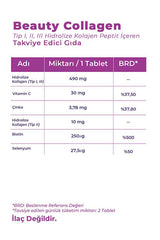 Beauty Collagen - Type 1, 2, 3, Vitamin C, Biotin - 60 Tablets - TryAladdin